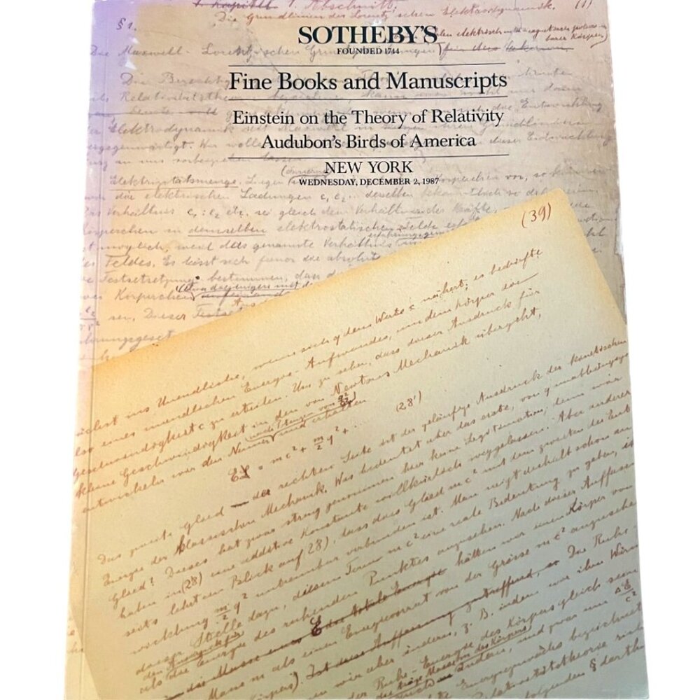 Sotheby's Einstein on the Theory of Relativity & Audubon's Birds of USA Auction